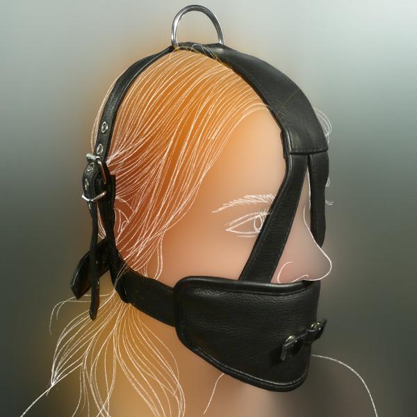 Leather Gag Harness for Silicone Ball