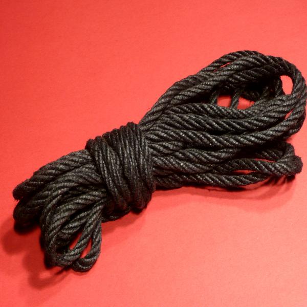Hemp Rope, Black, Length: 8 Metres